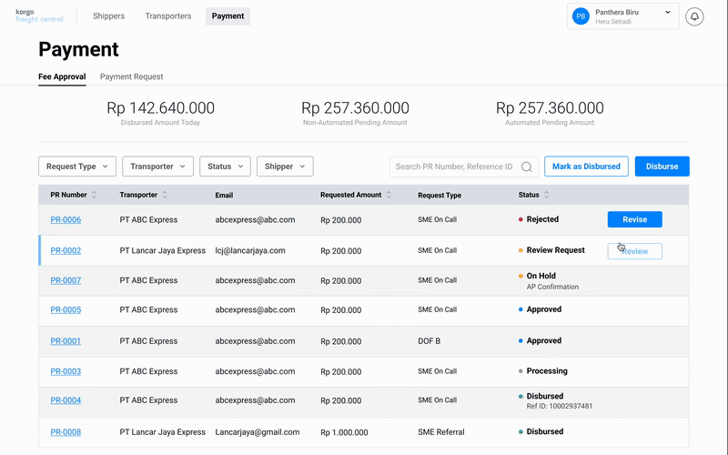 Automated tax calculation inside a payment request